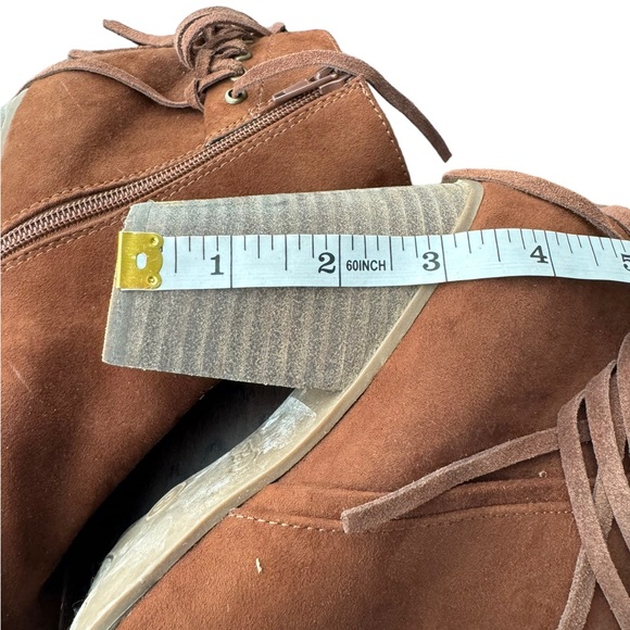 Carlos santana boots cognac brown suede fringe booties Size 8 - Picture 8 of 9